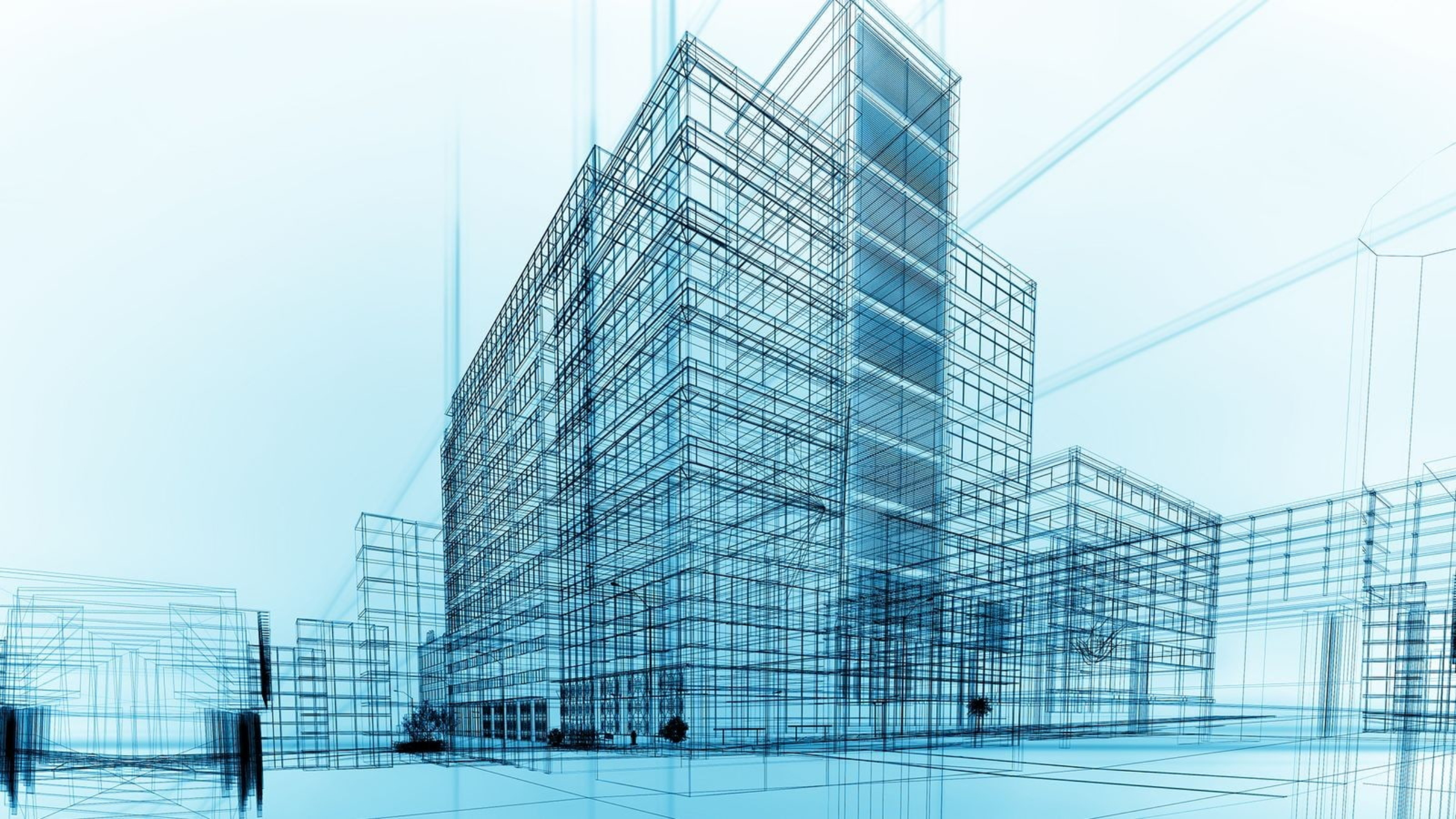 Esquisse d'un bâtiment en verre
